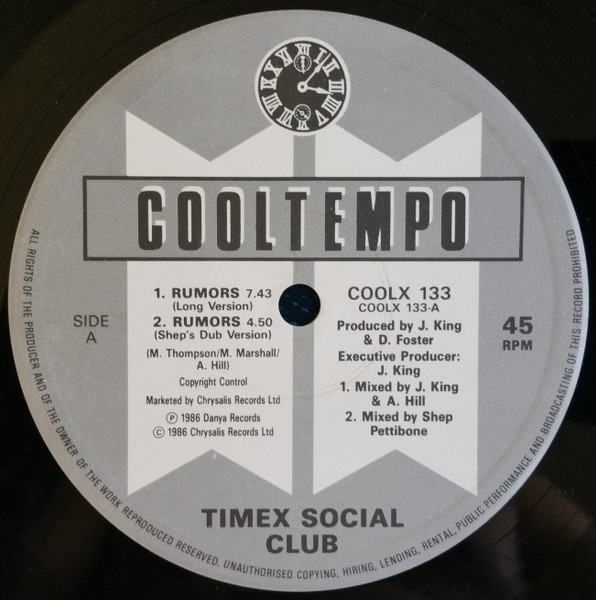 Timex Social Club - Rumors | Cooltempo (COOLX 133) - 3