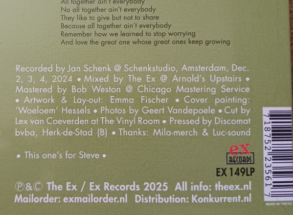 The Ex - If Your Mirror Breaks | Ex Records (EX 149LP) - 3 The Ex - If Your Mirror Breaks | Ex Records (EX 149LP) - 3