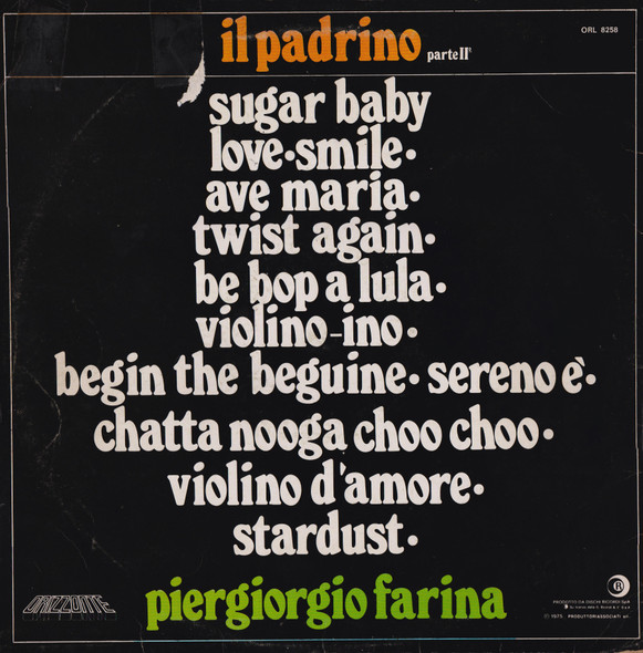 Piergiorgio Farina - Il Padrino Parte II | Ricordi (ORL 8258) - 2