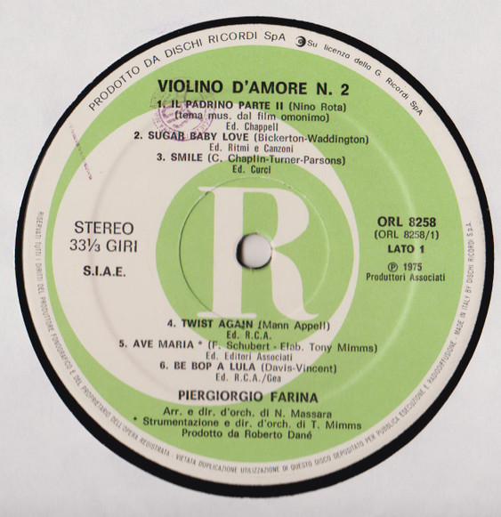 Piergiorgio Farina - Il Padrino Parte II | Ricordi (ORL 8258) - 3