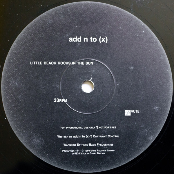 Add N To - Little Black Rocks In The Sun | Mute (P12MUTE217) - main
