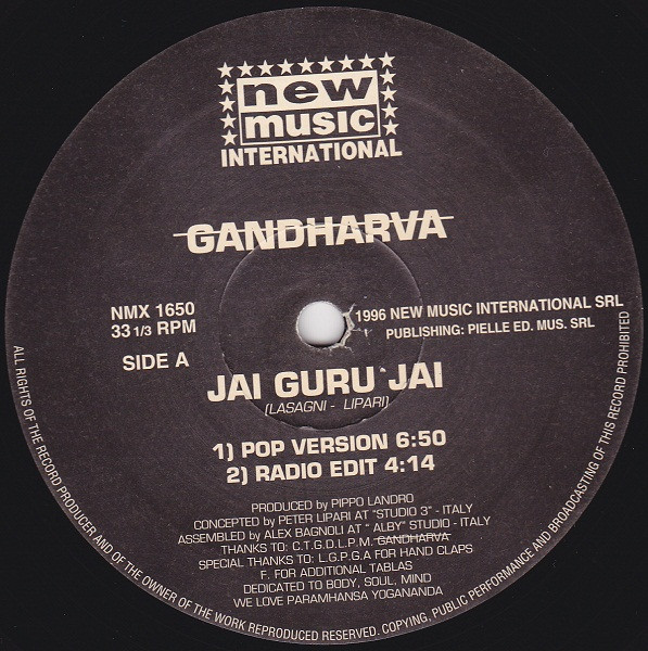 Gandharva - Jai Guru Jai | New Music International (NMX 1650) - 3