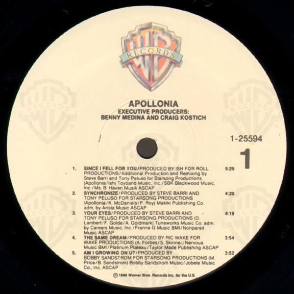 Apollonia - Apollonia | Warner Bros. Records (9 25594-1) - 3