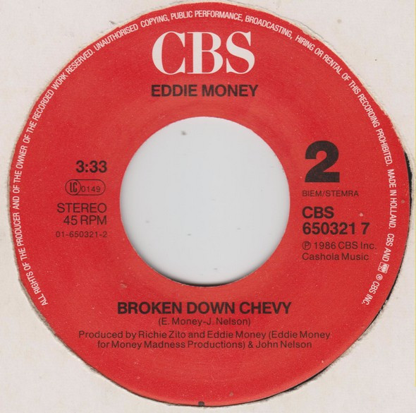 Eddie Money - I Wanna Go Back | CBS (CBS 650321 7) - 4