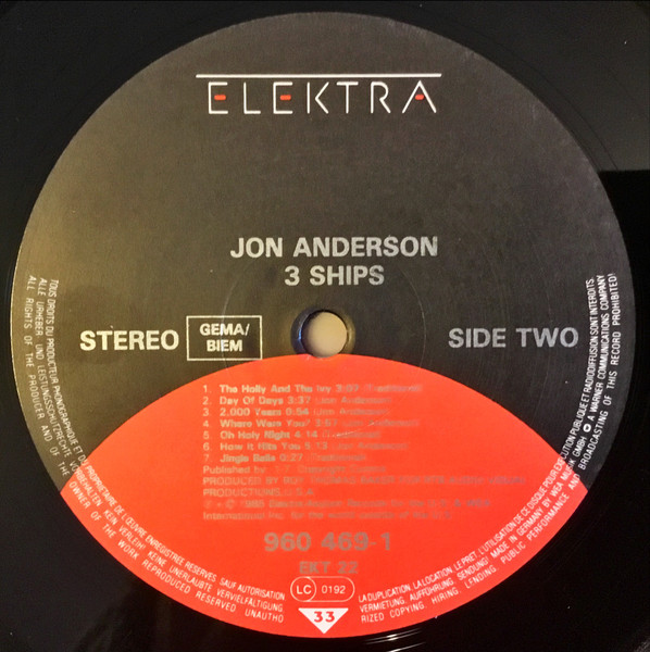 Jon Anderson - 3 Ships | Elektra (EKT 22) - 4 Jon Anderson - 3 Ships | Elektra (EKT 22) - 4
