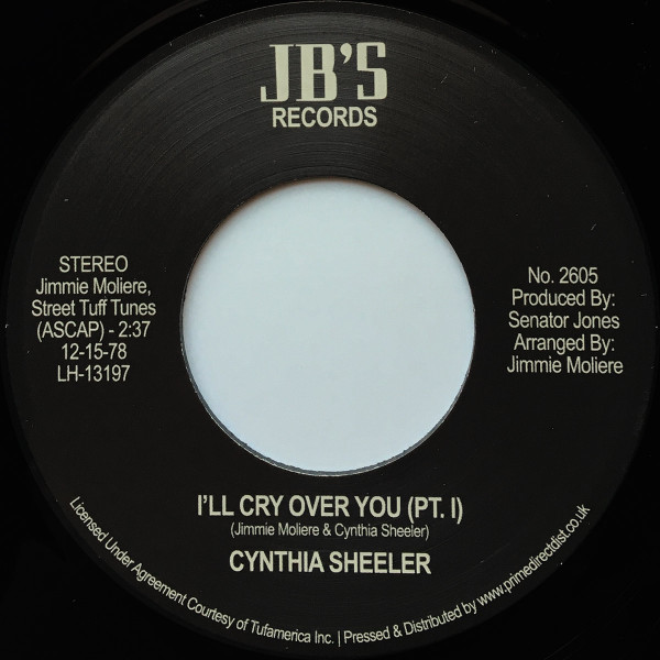 Cynthia Sheeler - I'll Cry Over You | J.B.'s Records (2605) - main Cynthia Sheeler - I'll Cry Over You | J.B.'s Records (2605) - main