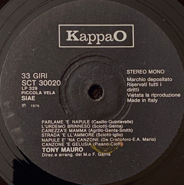Tony Mauro - Parlame 'E Napule | KappaO (SCT 30020) - 4 Tony Mauro - Parlame 'E Napule | KappaO (SCT 30020) - 4