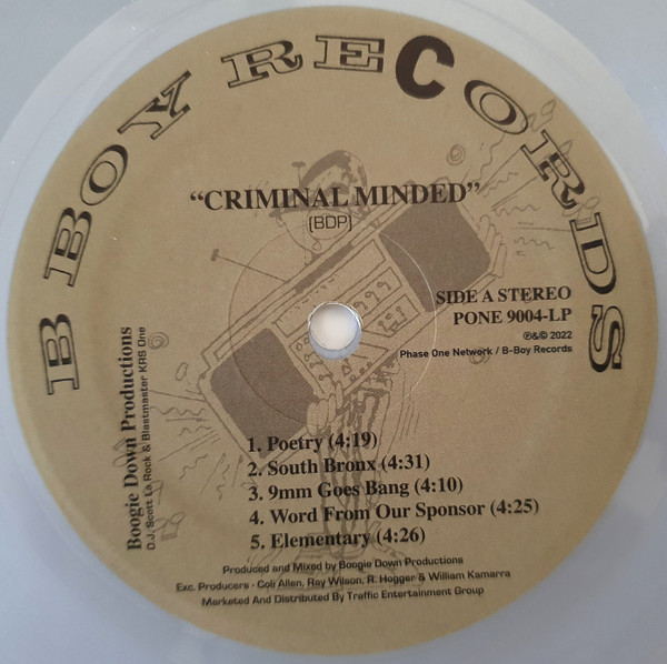 Boogie Down Productions - Criminal Minded | B-Boy Records (PONE 9004) - 3 Boogie Down Productions - Criminal Minded | B-Boy Records (PONE 9004) - 3