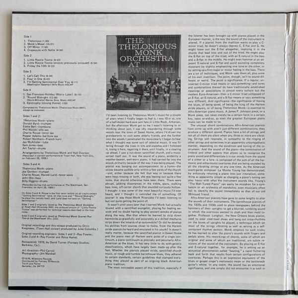 Thelonious Monk - In Person | Milestone (M-47033) - 3 Thelonious Monk - In Person | Milestone (M-47033) - 3