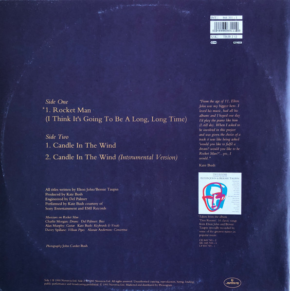 Kate Bush - Rocket Man / Candle In The Wind | Mercury (TRIB 2 12) - 2