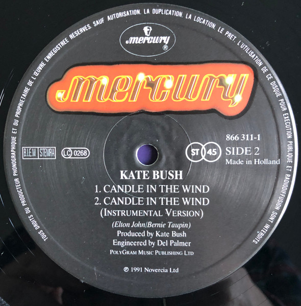 Kate Bush - Rocket Man / Candle In The Wind | Mercury (TRIB 2 12) - 4