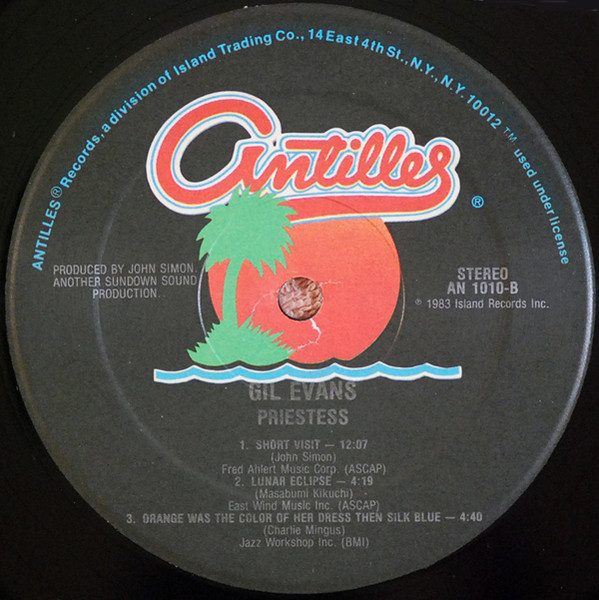 Gil Evans - Priestess | Antilles (AN 1010) - 4