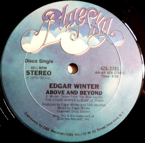 Edgar Winter - Above And Beyond | Blue Sky (4Z8-2785) - 3