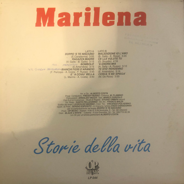 Marilena - Storie Della Vita | OP MUSIC (LP 044) - 2