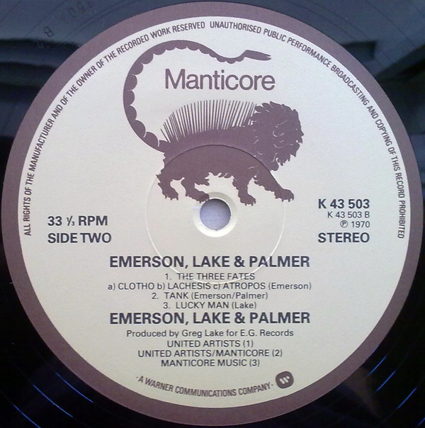 Emerson, Lake & Palmer - Emerson, Lake & Palmer | Manticore (K 43503) - 3