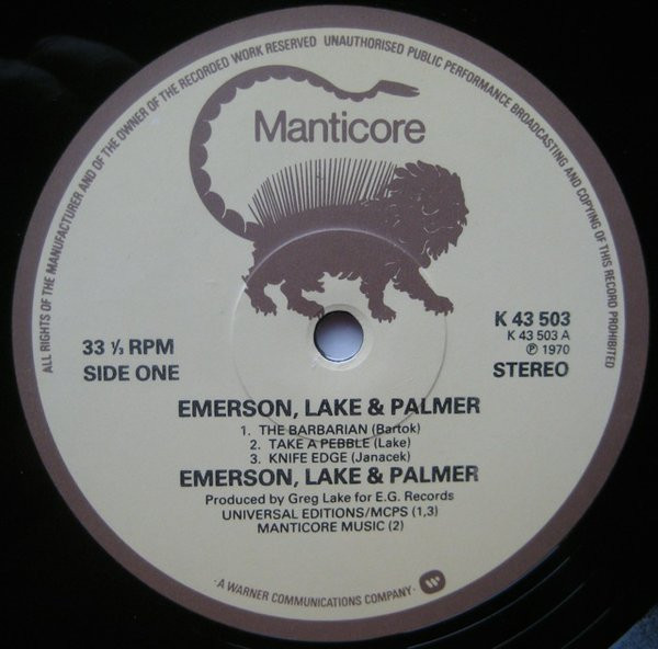 Emerson, Lake & Palmer - Emerson, Lake & Palmer | Manticore (K 43503) - 2