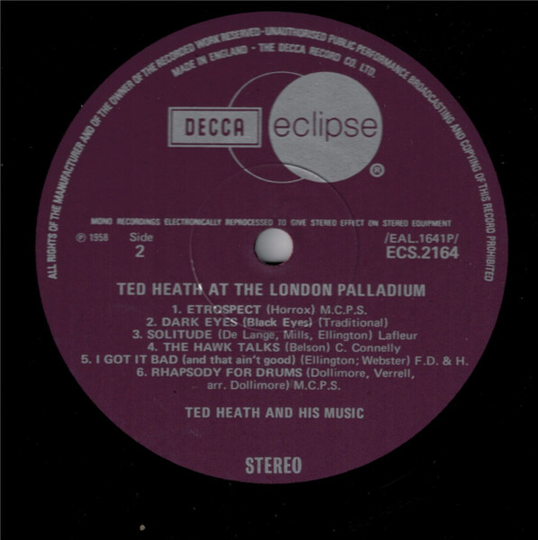 Ted Heath's 89th London Palladium Sunday Concert