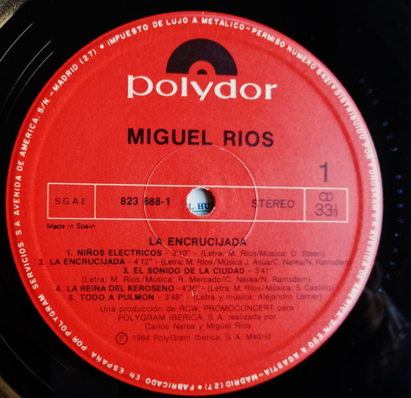 Miguel Ríos - La Encrucijada | Polydor (823 888-1) - 3