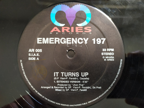 Emergency 197 - It Turns Up | Aries Records (AR 005) - main