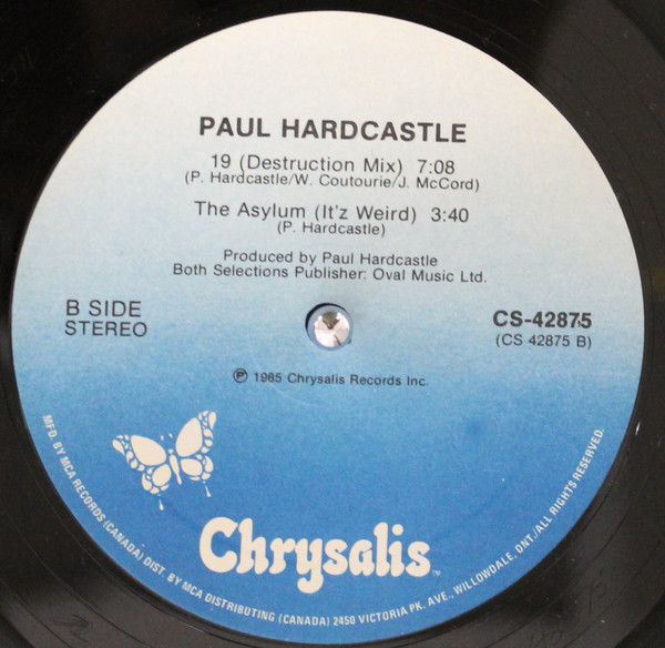 Paul Hardcastle - 19 (12") [Vinyl] | Chrysalis (CS 42875) - 2