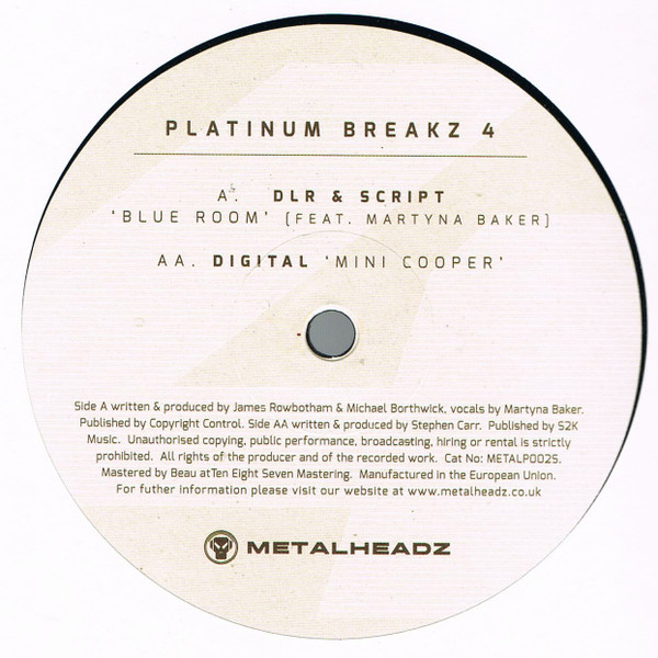 DLR & Script / Digital - Platinum Breakz 4 LP Sampler | Metalheadz (METALP002S) - 2
