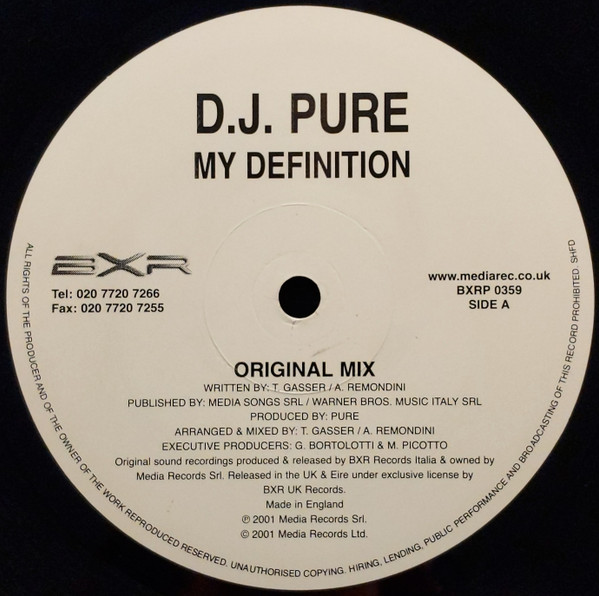 DJ Pure - My Definition | BXR UK (BXRP 0359) - 3