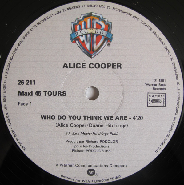 Alice Cooper - Who Do You Think We Are | Warner Bros. Records (26 211) - 3