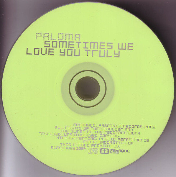 Paloma - Sometimes We Love You Truly | Fabrique Records (FAB008CD) - 4 Paloma - Sometimes We Love You Truly | Fabrique Records (FAB008CD) - 4