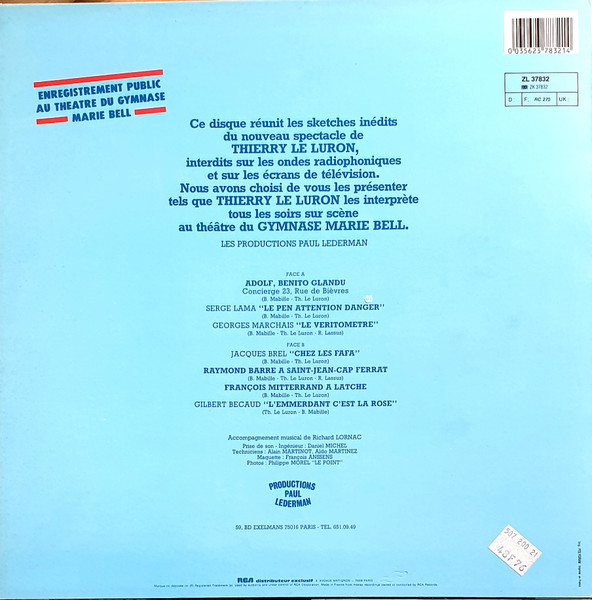 Thierry Le Luron - Interdit | Production Paul Lederman (ZL 37832) - 2