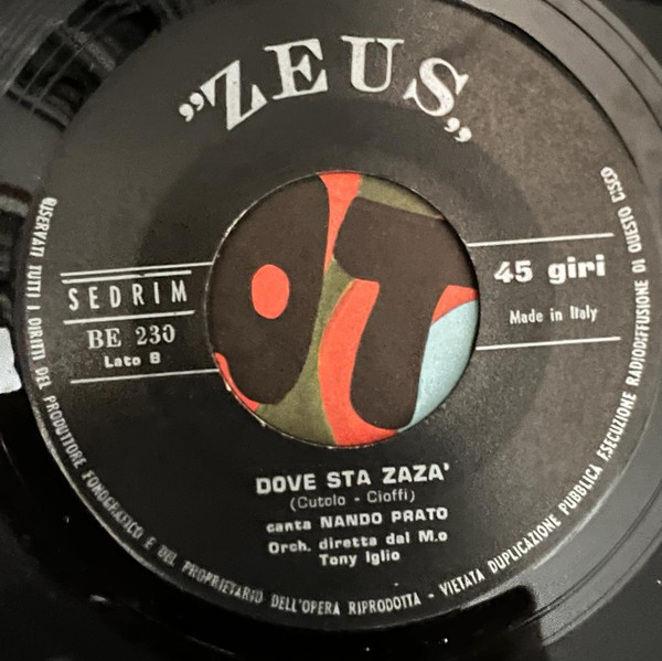 Nando Prato - Quann'ero Guaglione / Dove Sta Za' Za' | Zeus (BE 230) - 4