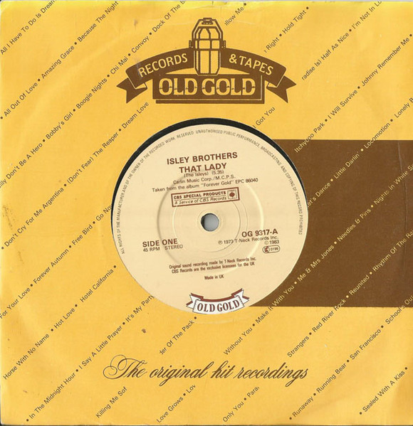 The Isley Brothers - That Lady / Summer Breeze | Old Gold (OG 9317)