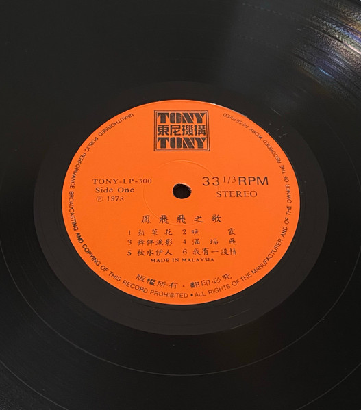 Feng Fei Fei - 蘋果花 | Tony 東尼機構 (TONY LP-300) - 3