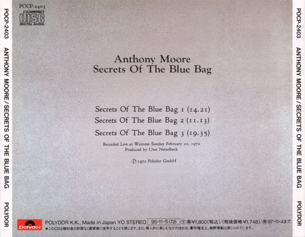 Anthony Moore - Secrets Of The Blue Bag | Polydor (POCP-2403) - 2 Anthony Moore - Secrets Of The Blue Bag | Polydor (POCP-2403) - 2