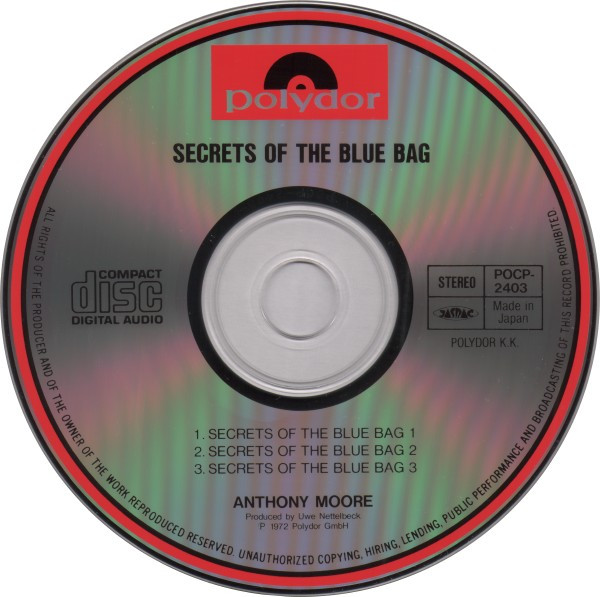 Anthony Moore - Secrets Of The Blue Bag | Polydor (POCP-2403) - 3 Anthony Moore - Secrets Of The Blue Bag | Polydor (POCP-2403) - 3