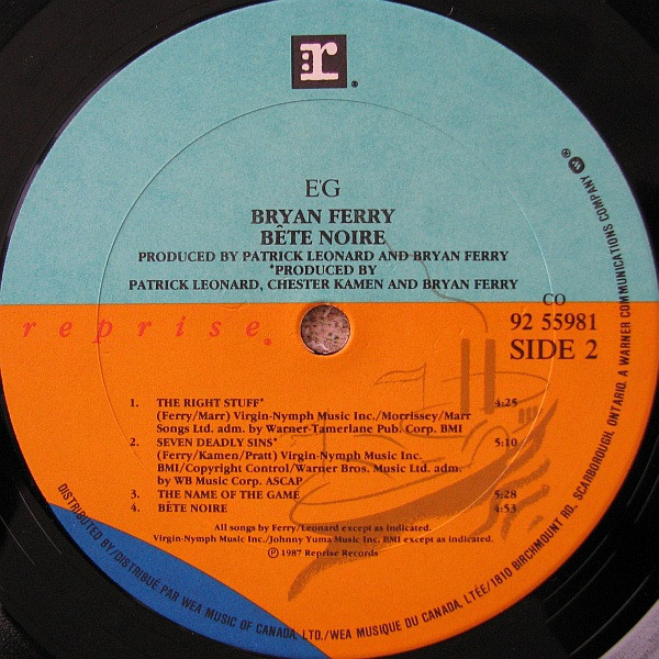 Bryan Ferry - Bête Noire | Reprise Records (92 55981) - 2 Bryan Ferry - Bête Noire | Reprise Records (92 55981) - 2