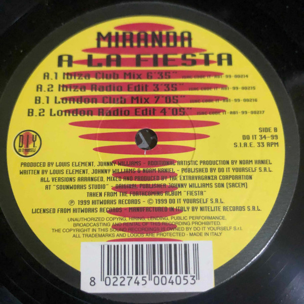Miranda - A La Fiesta | Do It Yourself Entertainment (DO IT 34-99) - 2 Miranda - A La Fiesta | Do It Yourself Entertainment (DO IT 34-99) - 2