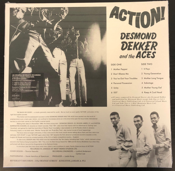 Desmond Dekker & The Aces - Action! | Charly Records (BLP003) - 2
