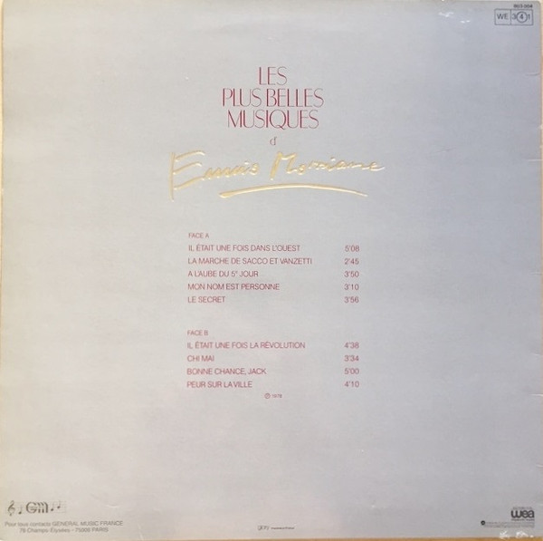 Ennio Morricone - Les Plus Belles Musiques D'Ennio Morricone Vol.1 | Général Music France (803 004) - 2