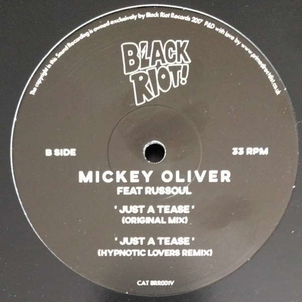 Buckley / Mickey Oliver - Rendition / Just A Tease | Black Riot (BRR001V) - 2 Buckley / Mickey Oliver - Rendition / Just A Tease | Black Riot (BRR001V) - 2