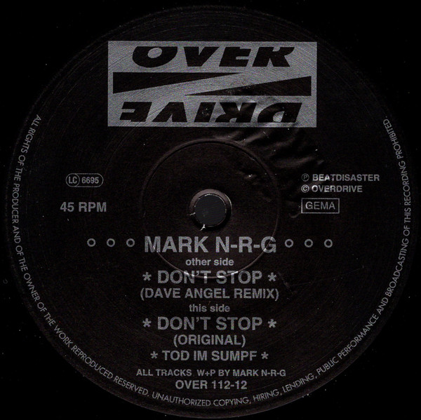 Mark N-R-G - Don't Stop | Overdrive (OVER 112-12)