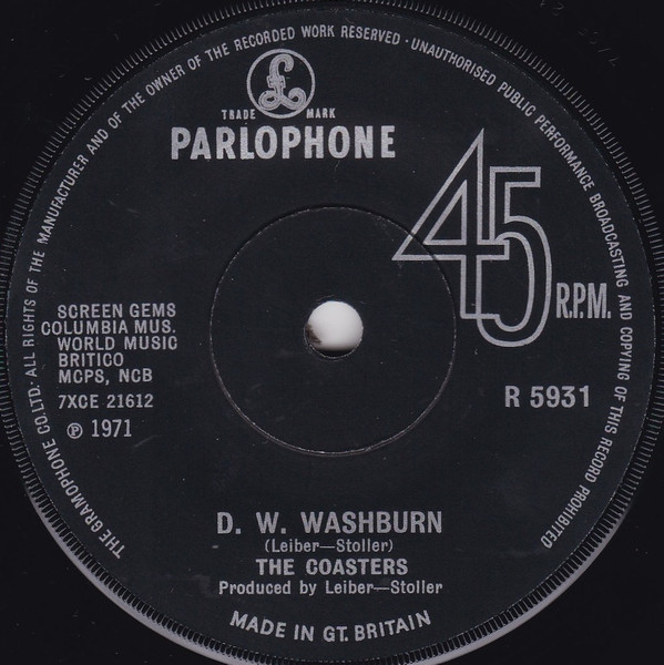The Coasters - Love Potion Number Nine | Parlophone (R 5931) - 2