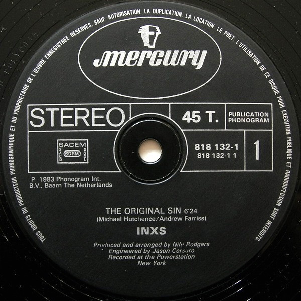 INXS - Original Sin (Long Version) | Mercury (818 132-1) - 3