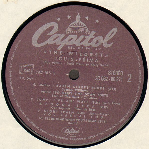 Louis Prima - The Wildest "Just A Gigolo" | Capitol Records (2C 062 - 80271) - 4 Louis Prima - The Wildest "Just A Gigolo" | Capitol Records (2C 062 - 80271) - 4