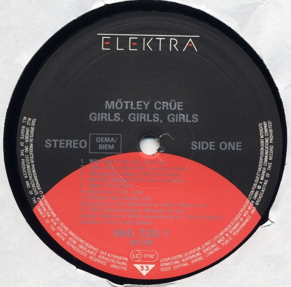 Mötley Crüe - Girls, Girls, Girls | Elektra (960 725-1) - 4