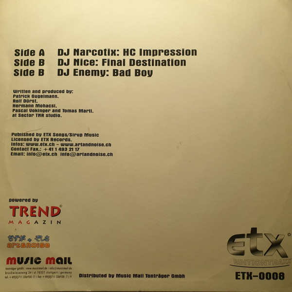 DJ Narcotix / DJ Nice / DJ Enemy - HC Impression / Final Destination / Bad Boy | ETX Editiontraxx (ETX-0008) - 3