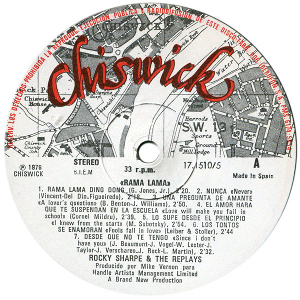 Rocky Sharpe & The Replays - Rama Lama | Chiswick Records (171510/5) - 3 Rocky Sharpe & The Replays - Rama Lama | Chiswick Records (171510/5) - 3