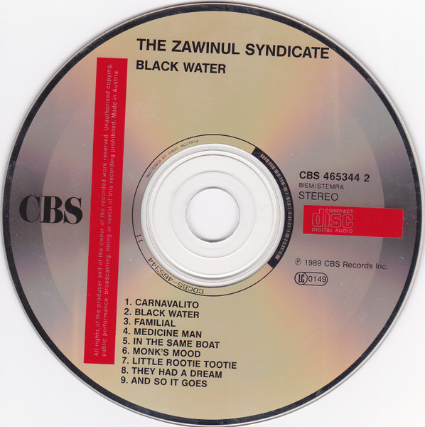 The Zawinul Syndicate - Black Water | CBS (CBS 465344 2) - 3