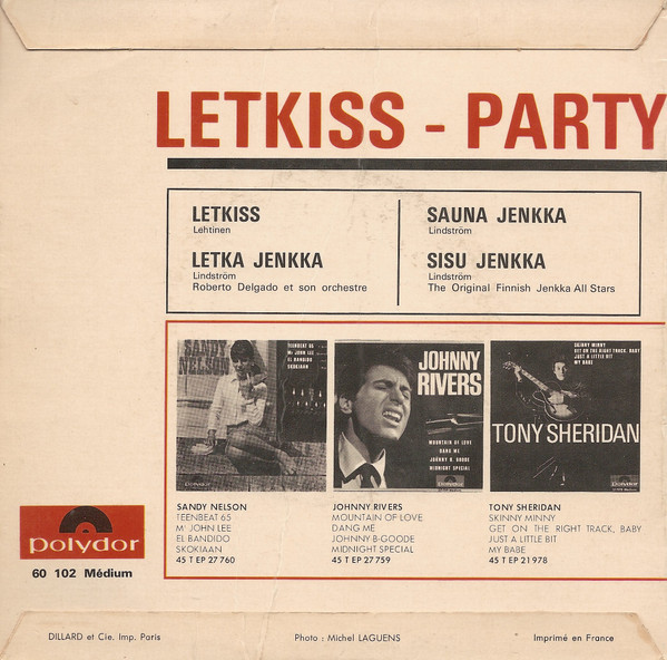 Roberto Delgado & His Orchestra , The Original Finnish Jenkka All Stars - Letkiss Party | Polydor (60 102) - main