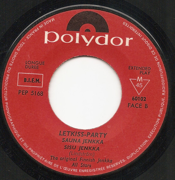Roberto Delgado & His Orchestra , The Original Finnish Jenkka All Stars - Letkiss Party | Polydor (60 102) - 3