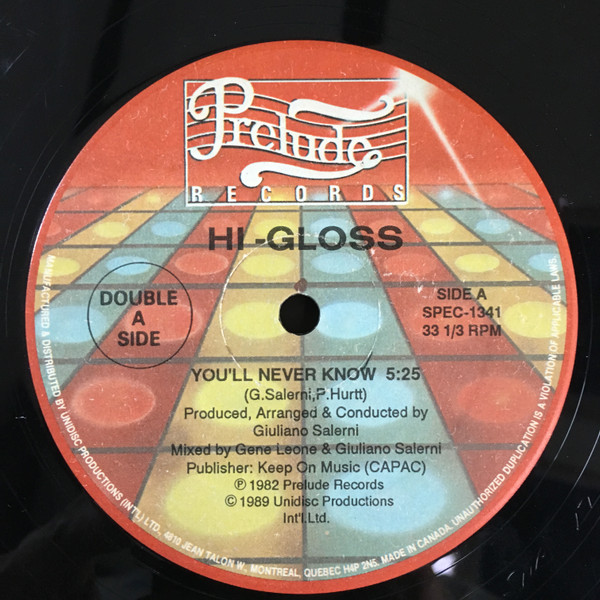Hi-Gloss / Empress - You'll Never Know / Dyin' To Be Dancin' | Unidisc (SPEC-1341) - 3 Hi-Gloss / Empress - You'll Never Know / Dyin' To Be Dancin' | Unidisc (SPEC-1341) - 3